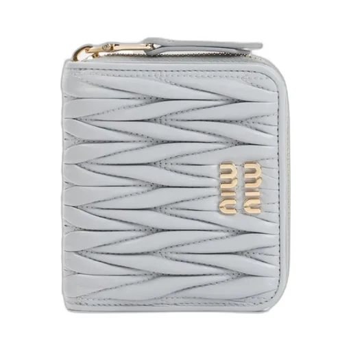 Miu Miu Logo Plaque Zipped Around Wallet