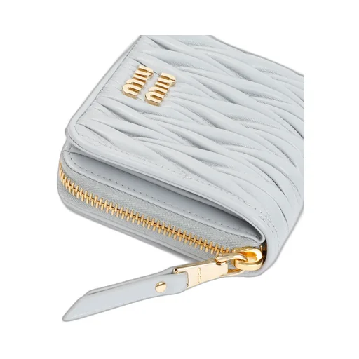 Miu Miu Logo Plaque Zipped Around Wallet
