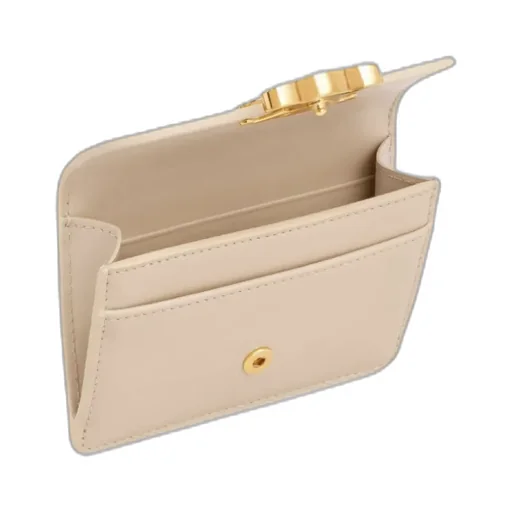 Card Holder With Flap Triomphe In Shiny Calfskin