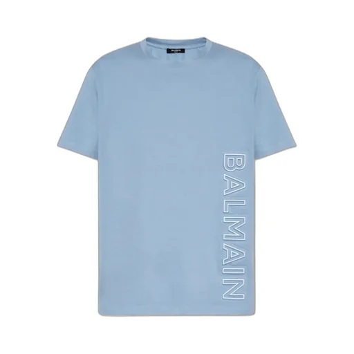Balmain Logo Embossed Crewneck T-Shirt