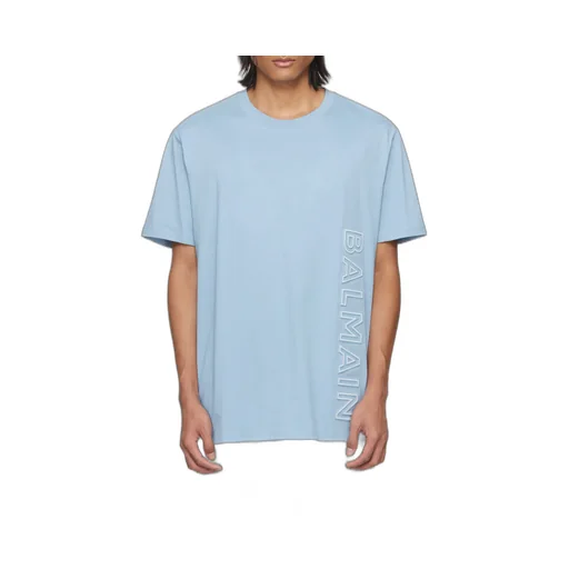 Balmain Logo Embossed Crewneck T-Shirt