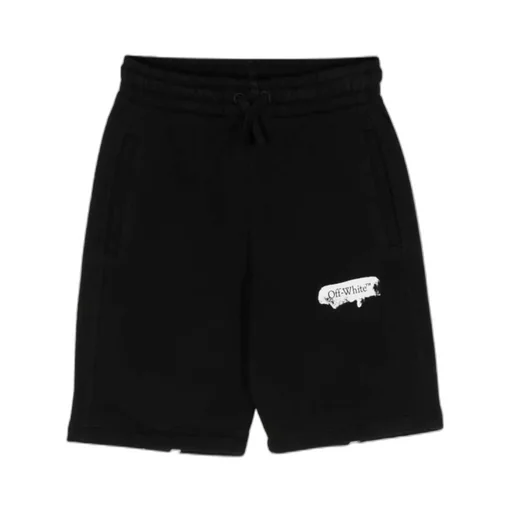 Diag-Stripe Cotton Track Shorts