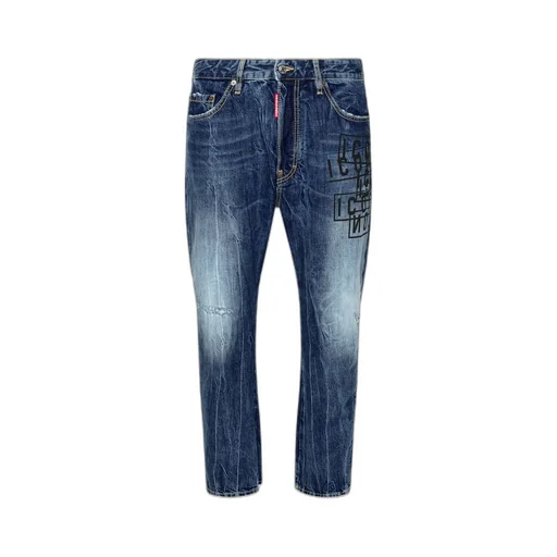 Dsquared2 Icon Printed Straight-Leg Jeans