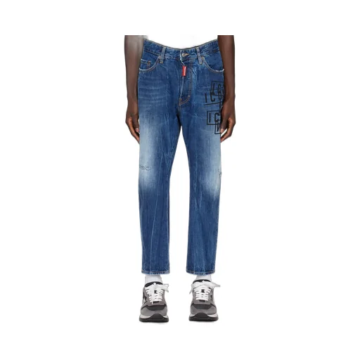 Dsquared2 Icon Printed Straight-Leg Jeans