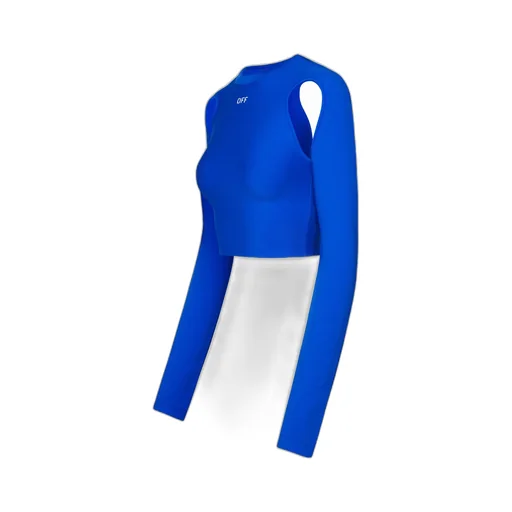 Off-White Cut-Out Crewneck Long-Sleeved Top