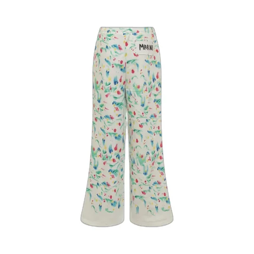 Marni Logo Patch Motif Printed Pants