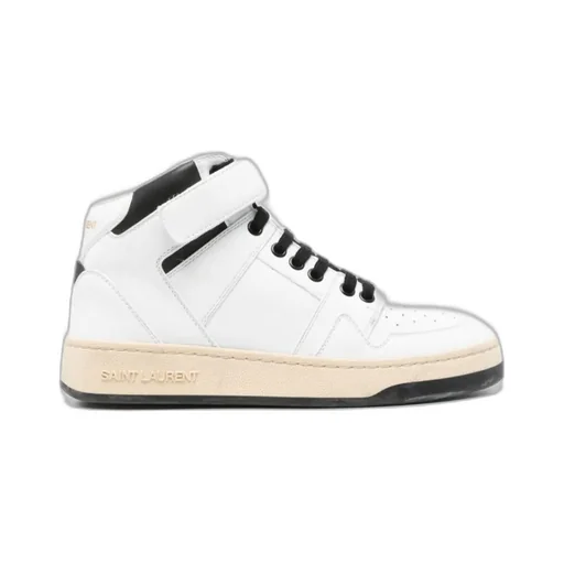 Saint Laurent Round Toe Lace-Up Sneakers