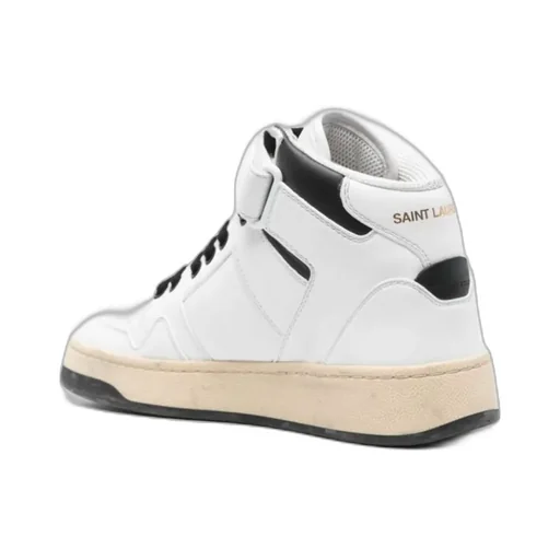 Saint Laurent Round Toe Lace-Up Sneakers