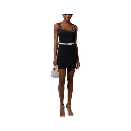 Elisabetta Franchi Embellished Sleeveless Mini Dress