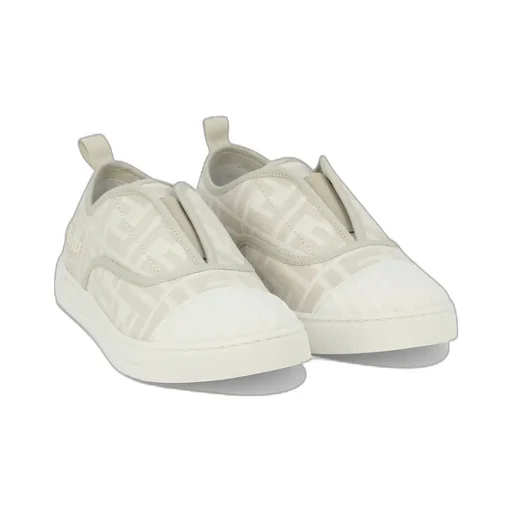 Fendi Kids Ff Jacquard Slip-On Sneakers