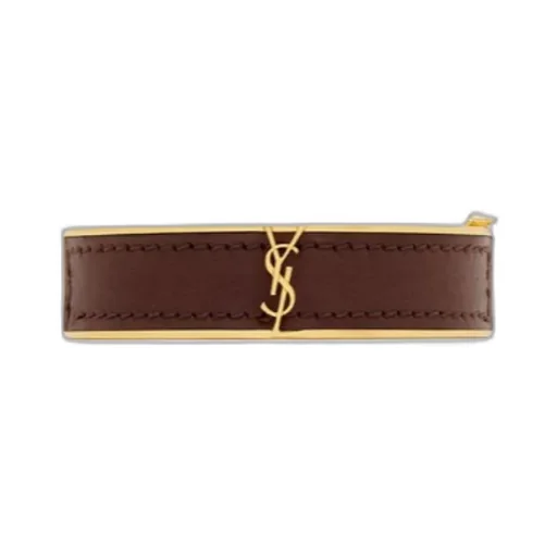 Saint Laurent Cassandre Logo Plaque Bracelet