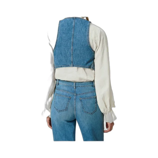 Twinset Fitted Denim Waistcoat