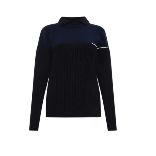 Collar Detail Wool Jumper
