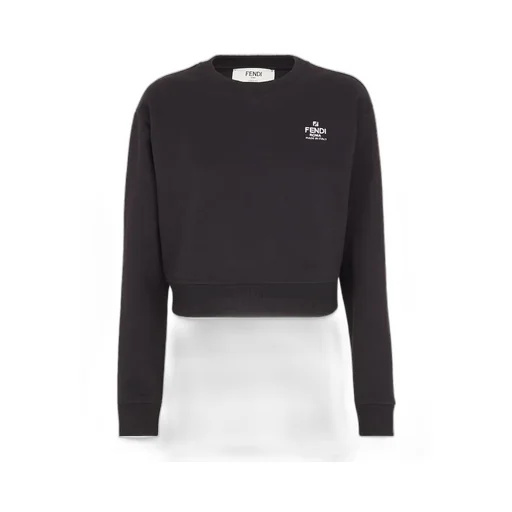 Fendi Logo Embroidered Crewneck Sweatshirt