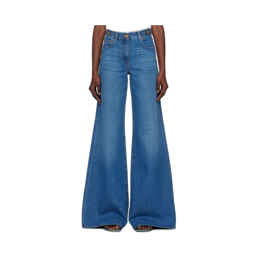 Versace Medusa 95 Logo-Engraved Mid-Rise Flared Jeans