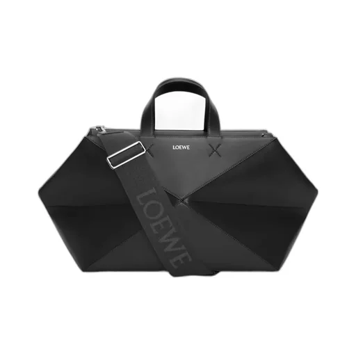 Puzzle Fold Duffle In Shiny Calfskin