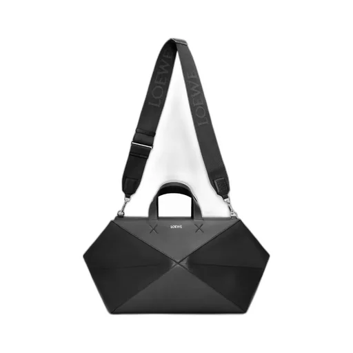 Puzzle Fold Duffle In Shiny Calfskin
