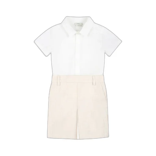 Ff-Jacquard Shorts Set