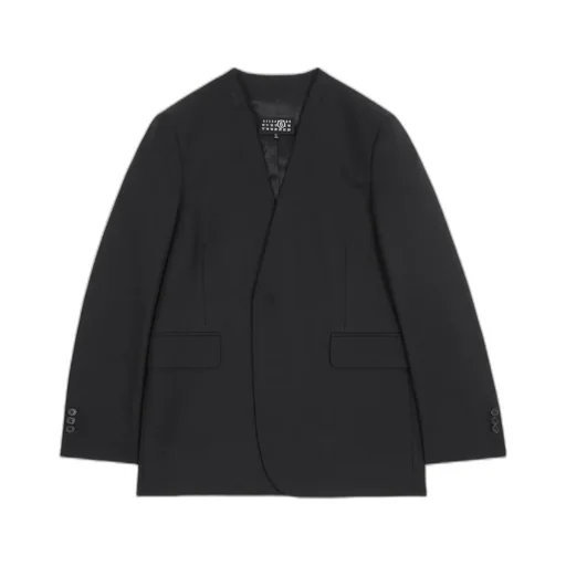 Collarless Suit Coat