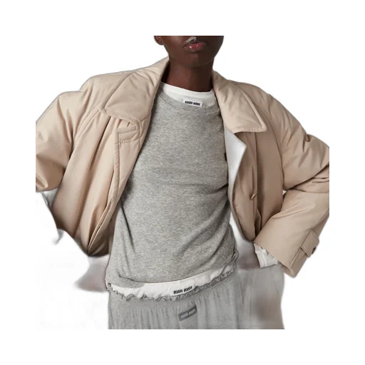 Miu Miu Logo-Patch Crewneck T-Shirt