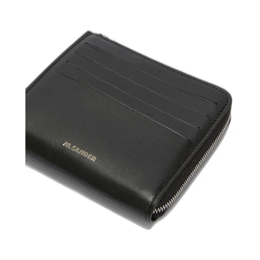Jil Sander Logo Embossed Zipped Wallet
