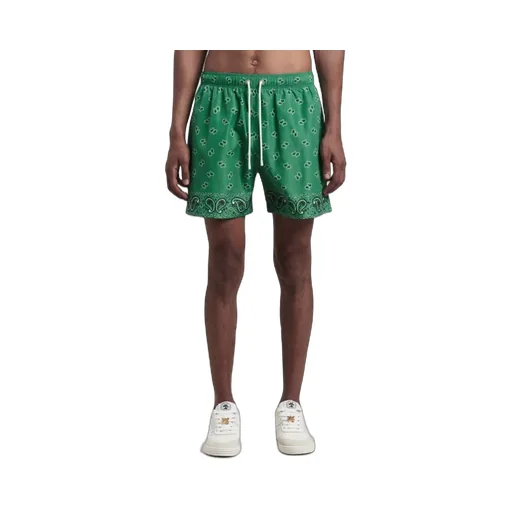 Palm Angels Paisley-Printed Drawstring Swim Shorts
