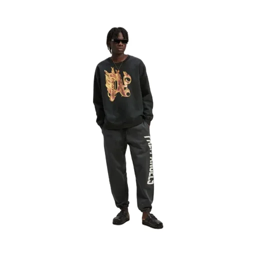 Palm Angels Logo Printed Drawstring Sweatpants