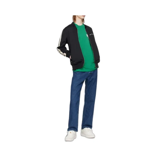 Palm Angels Logo Embroidered Zipped Sweatshirt