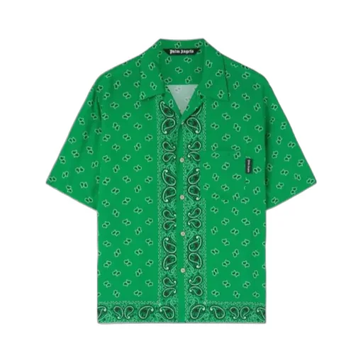 Palm Angels Paisley Printed Short-Sleeved Shirt