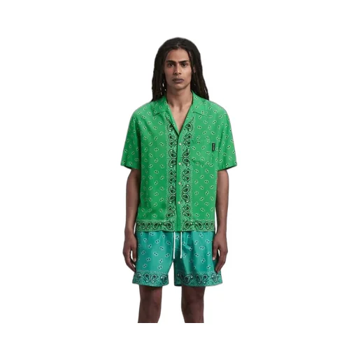 Palm Angels Paisley Printed Short-Sleeved Shirt