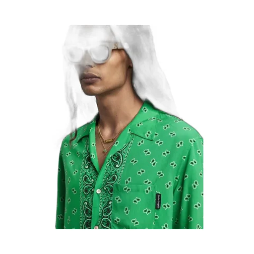 Palm Angels Paisley Printed Short-Sleeved Shirt