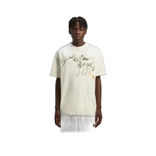 Palm Angels Logo Printed Crewneck T-Shirt