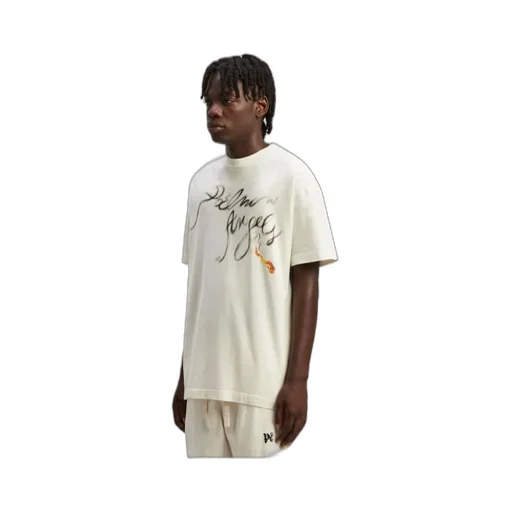 Palm Angels Logo Printed Crewneck T-Shirt