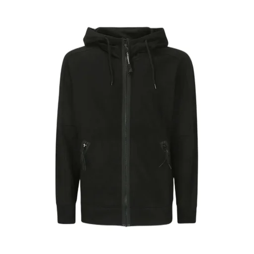 Goggles-Detail Zipped-Up Hoodie