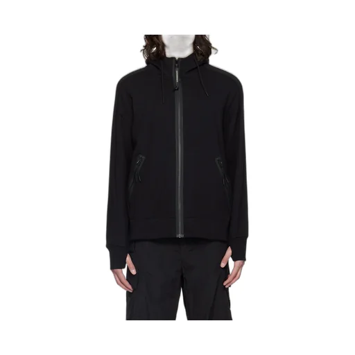 Goggles-Detail Zipped-Up Hoodie