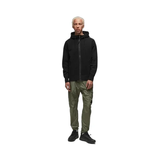 Goggles-Detail Zipped-Up Hoodie