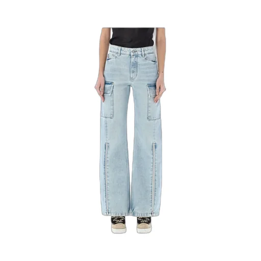 Stella Mccartney Ankle-Azip Wide-Leg Cargo Jeans