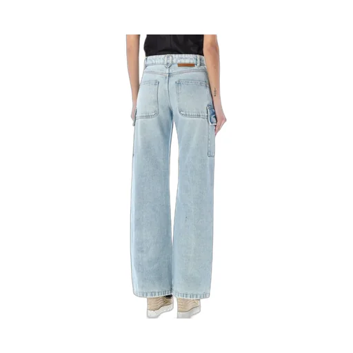 Stella Mccartney Ankle-Azip Wide-Leg Cargo Jeans