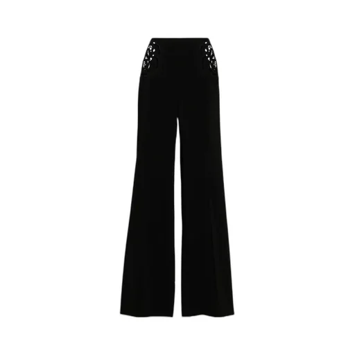 Stella Mccartney Broderie-Anglaise Wide-Leg Tailored Trousers