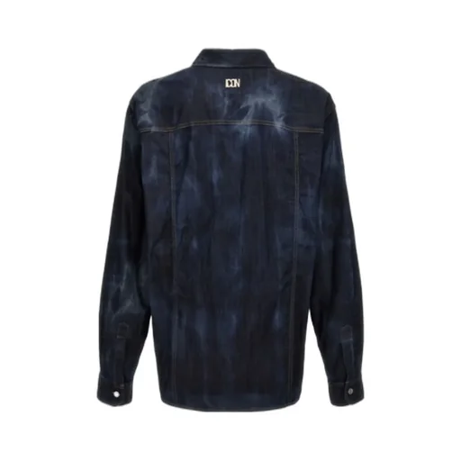 Dsquared2 Distressed Icon Western Denim Shirt