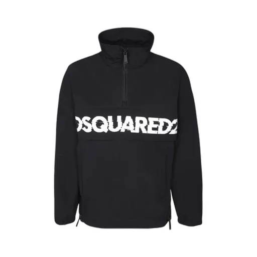 Dsquared2 Logo Printed High Neck Jacket