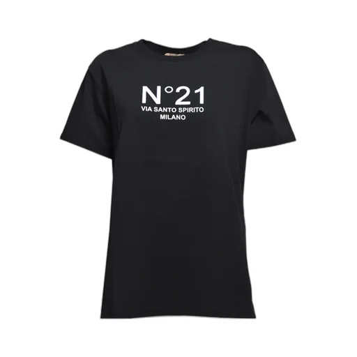 N21 Flocked Logo Crewneck T-Shirt