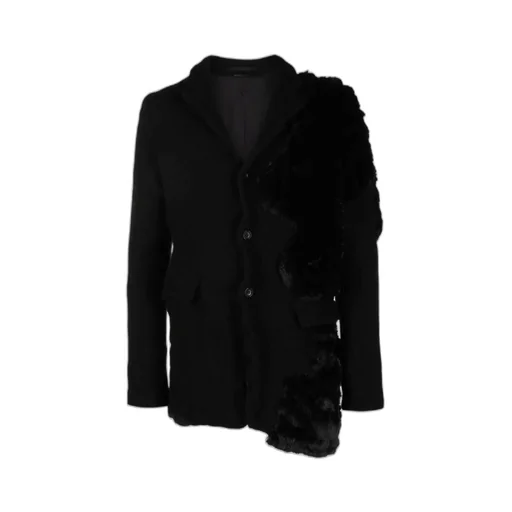 Spliced Single-Breasted Suit Jacket