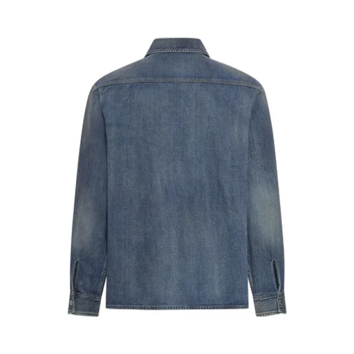Givenchy 4G Print Zipped Denim Shirt