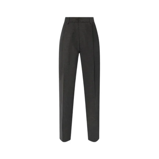 Pleated Straight-Leg Trousers