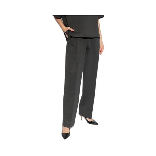 Pleated Straight-Leg Trousers