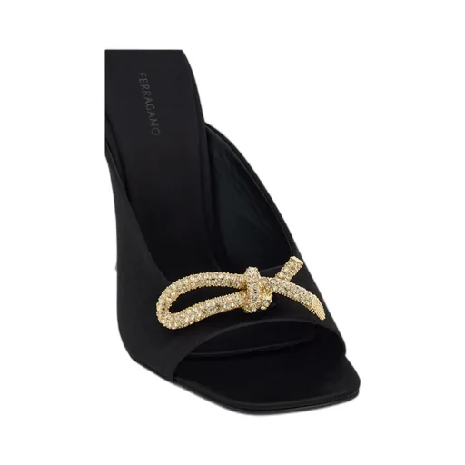 Salvatore Ferragamo Embellished Bow-Detailed Slip-On Mules