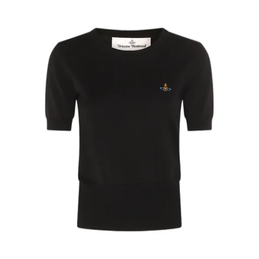 Vivienne Westwood Logo Embroidered Knitted Top