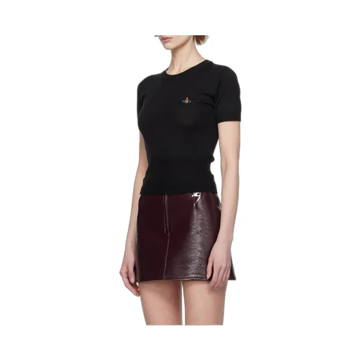 Vivienne Westwood Logo Embroidered Knitted Top
