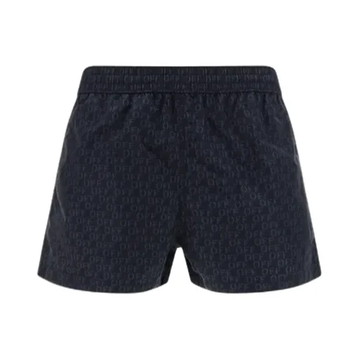 Off-White Allover Logo Printed Swim Shorts